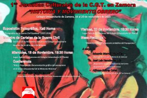 1ª Jornadas Culturales, CGT Zamora