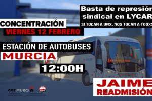 Concentración en Murcia contra la represión sindical