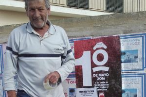 Fallece en el acto Antonio Páez, histórico sindicalista onubense, al terminar su discurso en la manifestación sindical unitaria del primero de mayo