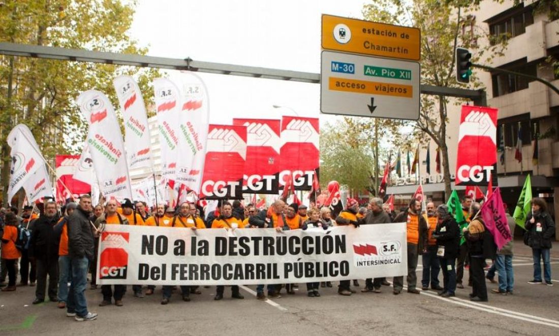 CGT en contra de destinar dinero público a la destrucción de empleo en RENFE