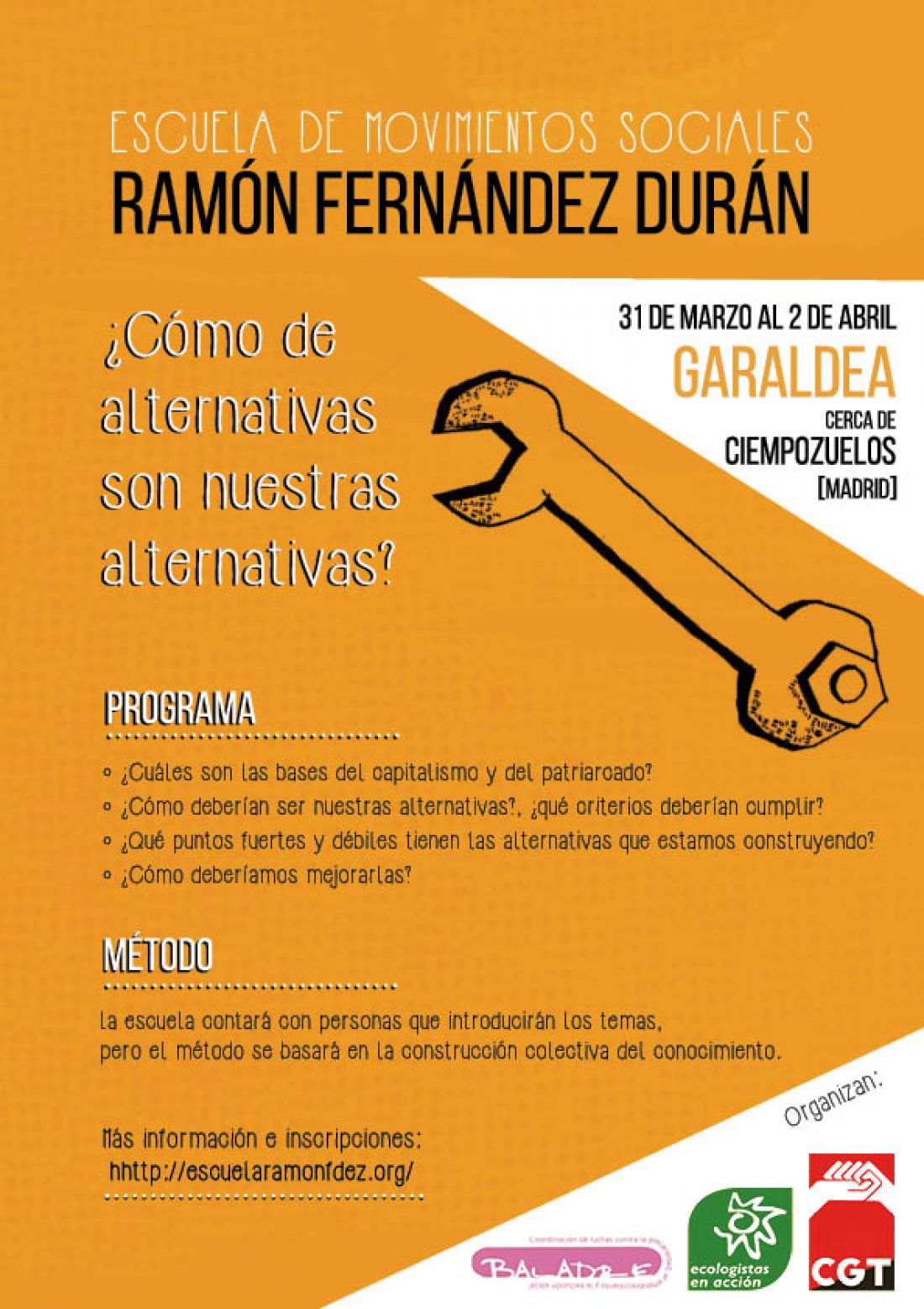 Nos ponemos en marcha para preparar una nueva edición de la Escuela de los Movimientos Sociales Ramón Fernández Durán.