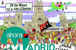 CGT protestará contra el Ayuntamiento de Madrid por la gestión de los servicios de limpieza realizada por las subcontratas