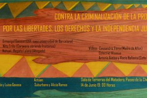Acto contra la criminalización de la protesta en Madrid