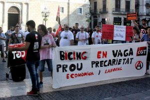 6º día de huelga en el Bicing de Barcelona