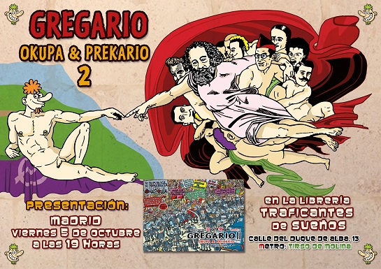 Presentación en Madrid del cómic de Manolito Rastamán “Gregario, Okupa & Prekario 2”