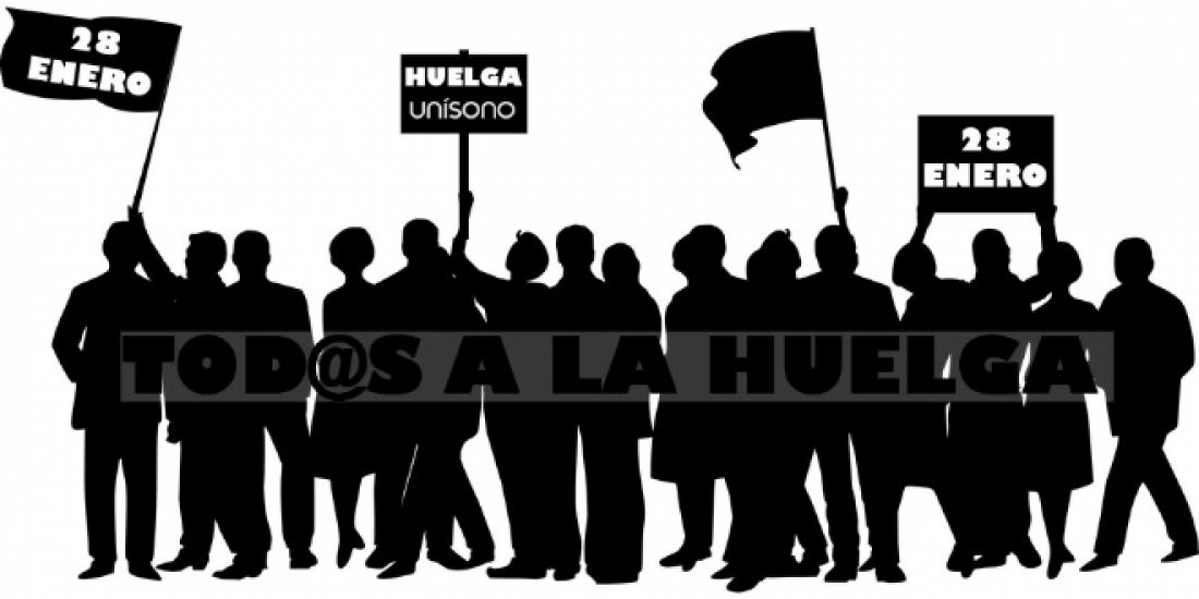 Lunes 28 de enero huelga de 24 horas en Unísono