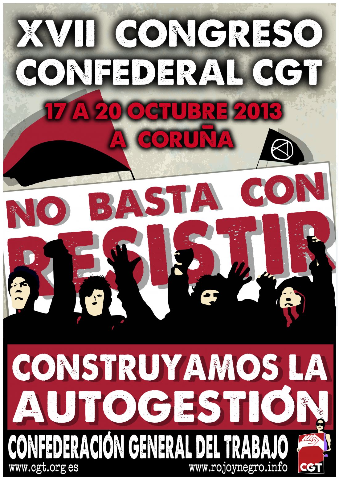 Cartel XVII Congreso CGT (A Coruña 2013)