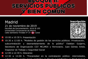 Jornada formativa: Servicios Públicos y bien común: La precarización del Sector Público
