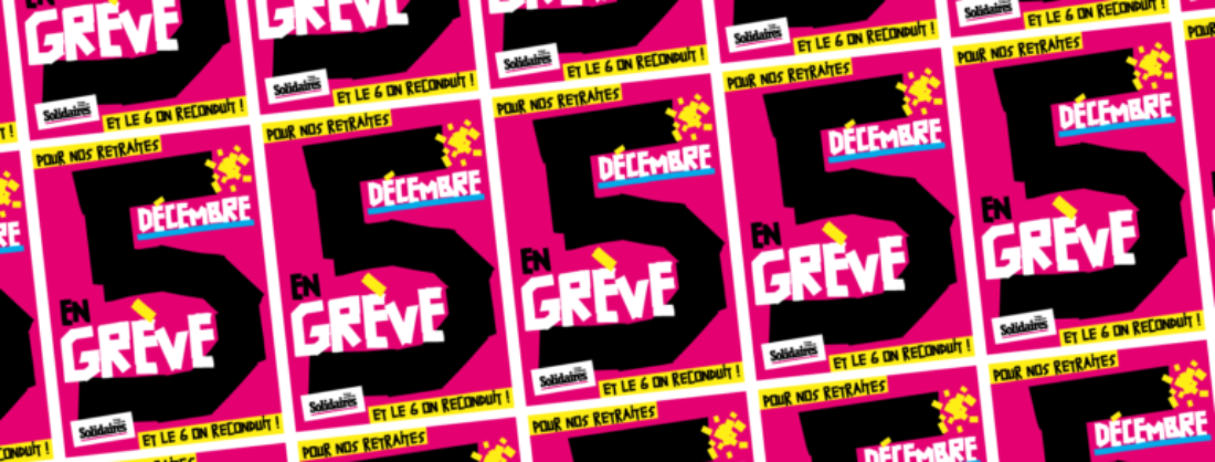 En defensa del sistema público de pensiones, solidaridad con la huelga del día 5 de diciembre en Francia