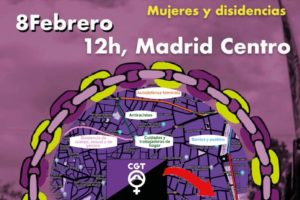 Cadena Feminista 8 Febrero en Madrid