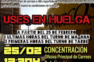 Huelga y concentración en la paquetería urgente de correos en la provincia de Barcelona