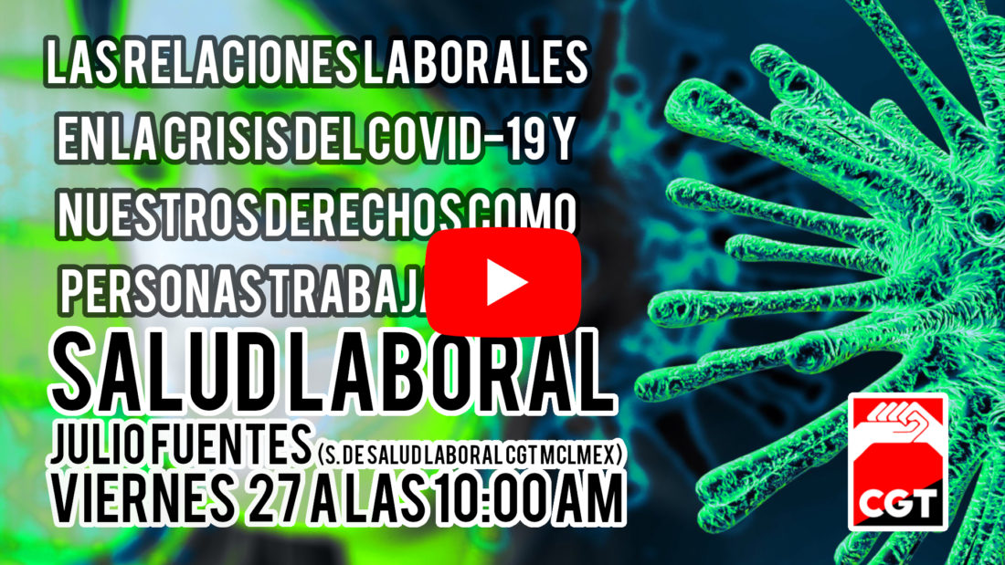 Viernes 27 10:00 AM – Covid-19 Salud Laboral