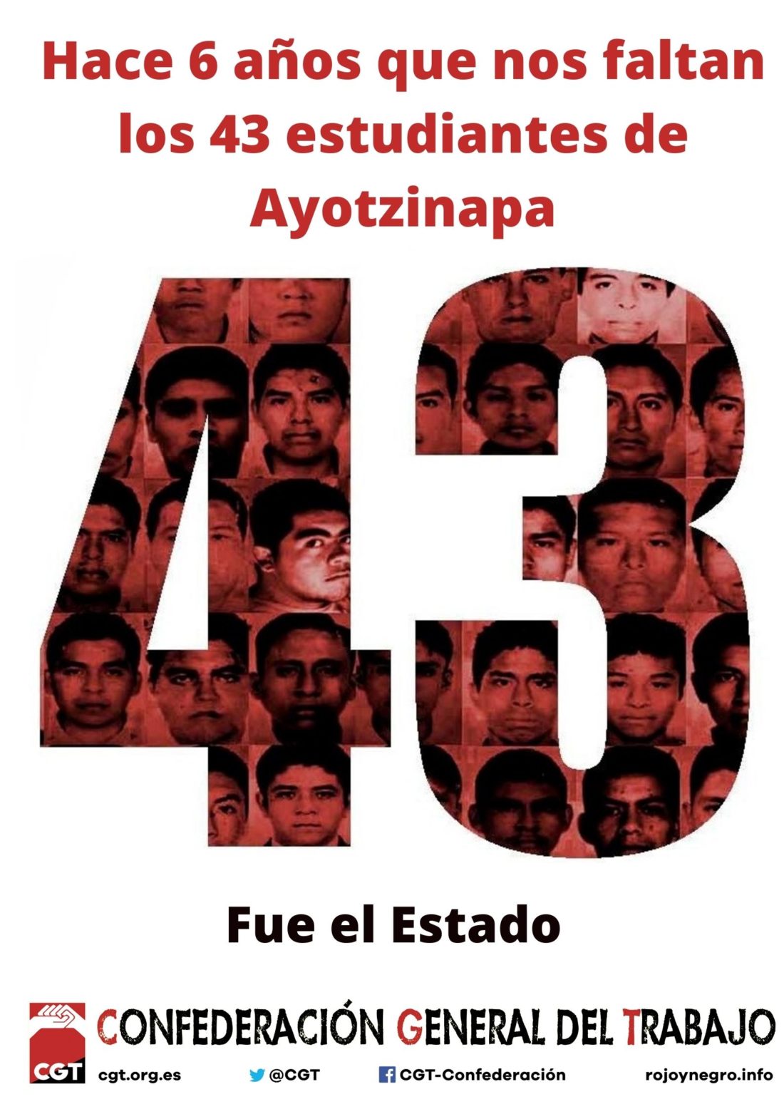 6 años sin justicia tras la desaparición forzada de los 43 estudiantes de Ayotzinapa en México