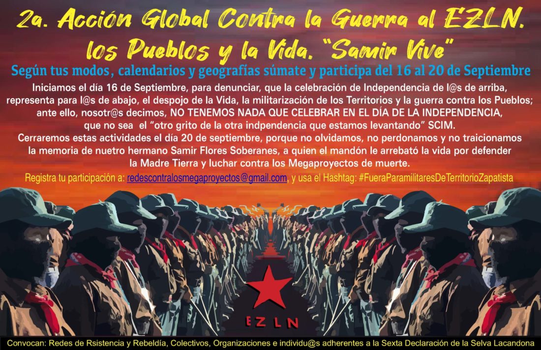 Por el fin de la guerra contra el EZLN y las comunidades zapatistas