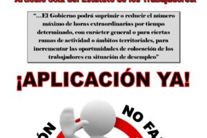 CGT exige al Gobierno de PSOE-UP la aplicación del artículo 35.2 del E.T. sobre supresión de las horas extras