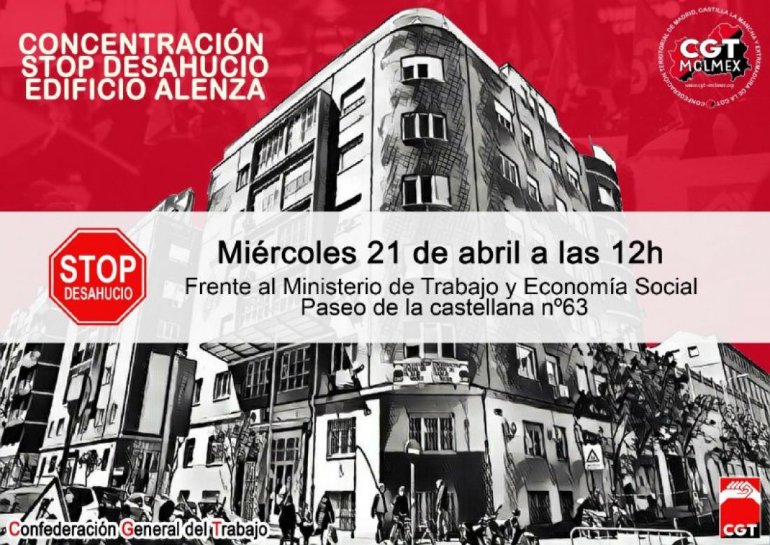Unidas Podemos continúa adelante con el intento de desahuciar a los trabajadores y trabajadoras de la sede madrileña de CGT