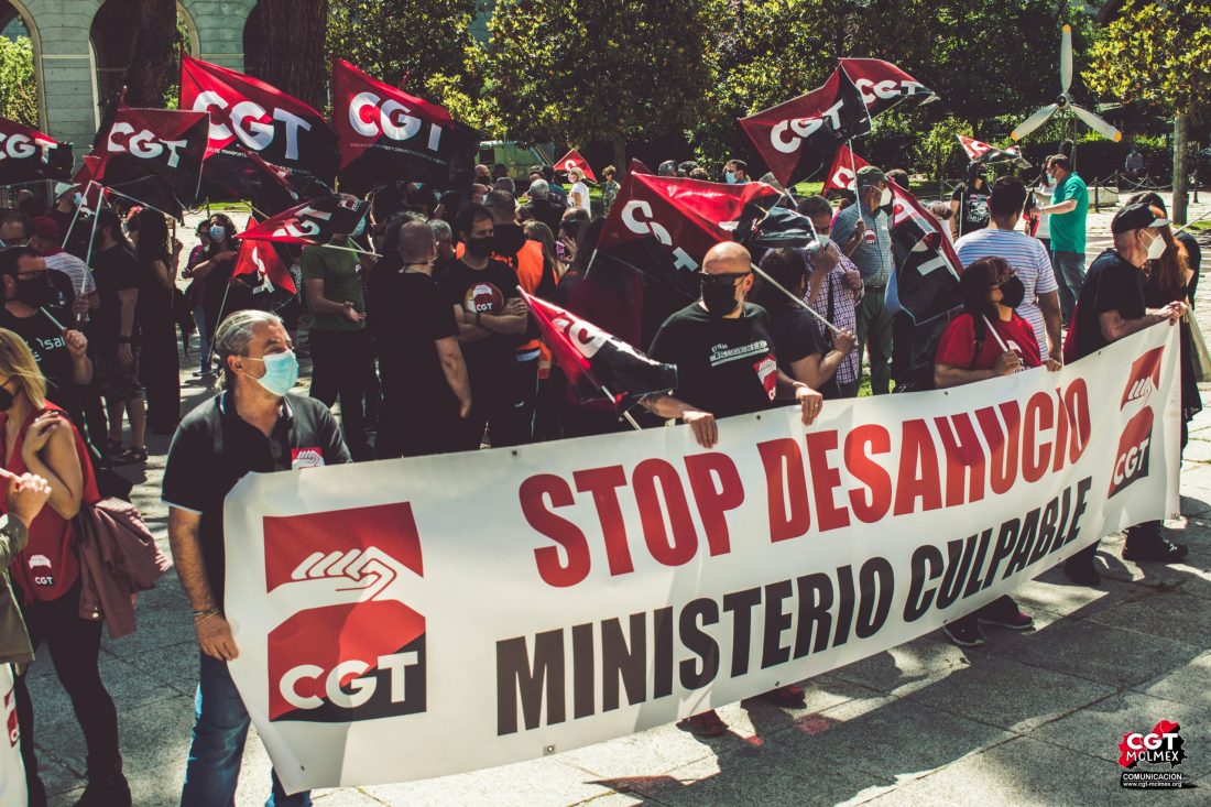 CGT vuelve a reclamar su patrimonio frente al Ministerio de Trabajo y Economía Social y ante la amenaza de desahucio de su sede madrileña