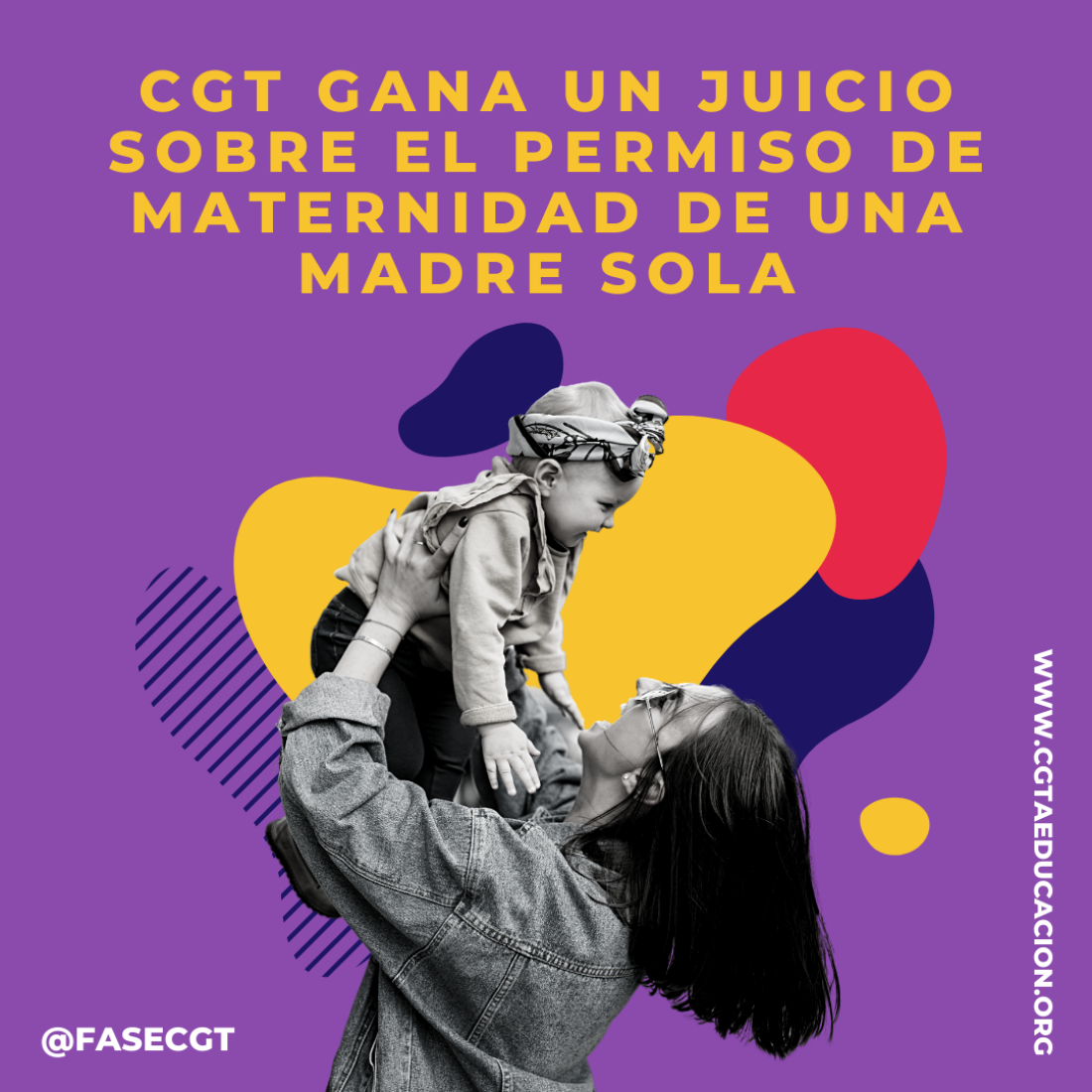 CGT gana un juicio sobre el permiso de maternidad de una madre sola