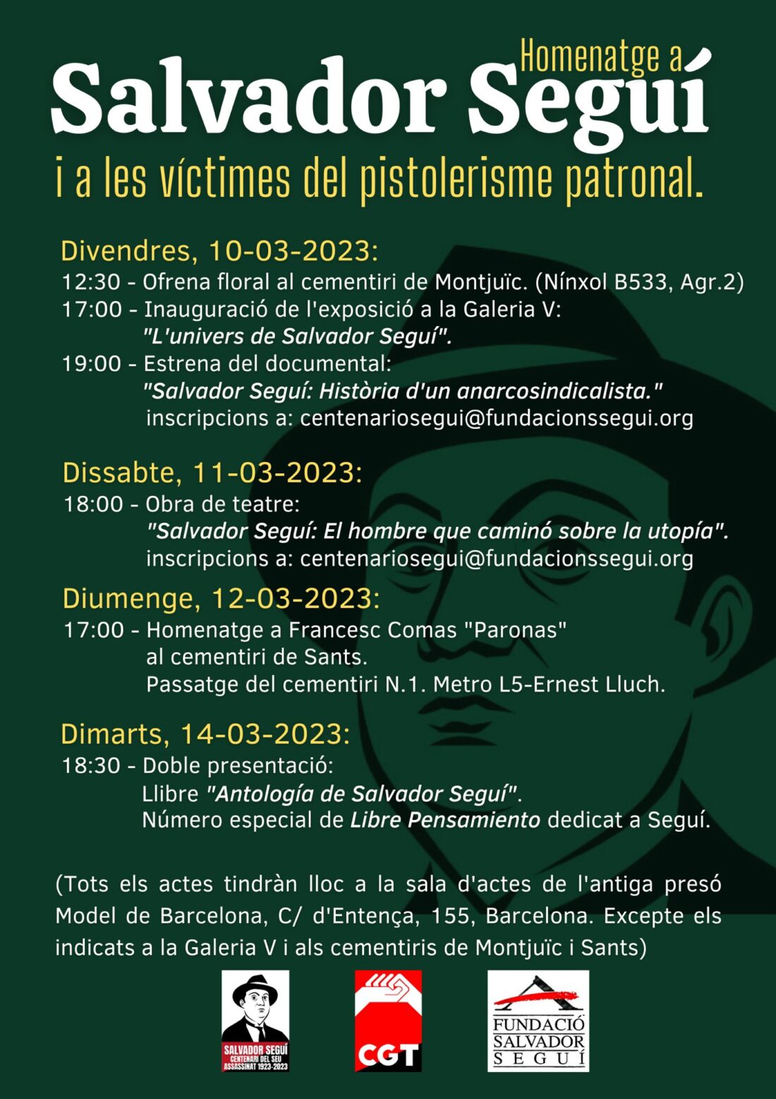 Presentación del centenario del asesinato de Salvador Seguí ‘El noi del sucre’