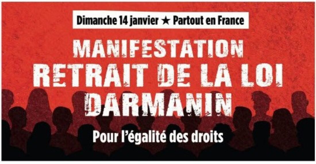 14E, Francia: Movilización nacional contra la Ley Darmanin