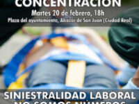 Concentración en Alcázar de San Juan contra la siniestrabilidad laboral