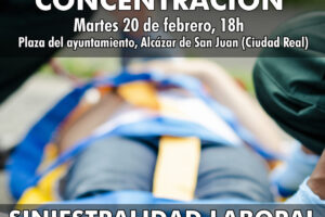 Concentración en Alcázar de San Juan contra la siniestrabilidad laboral