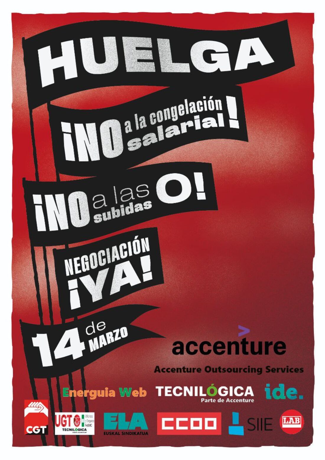 14 de marzo: Las trabajadoras de Accenture van de nuevo a la huelga contra la congelación salarial