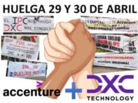 Más de 15.000 trabajadoras de los grupos DXC y Accenture llamadas a la Huelga el 29 y 30 de abril