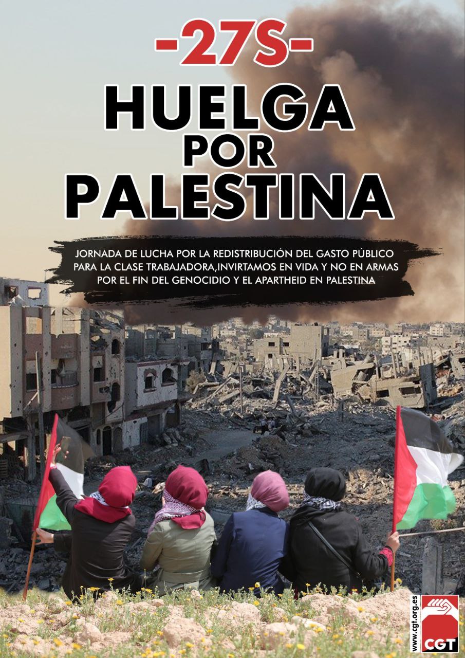 27S – Huelga General por Palestina - CGT - Confederal