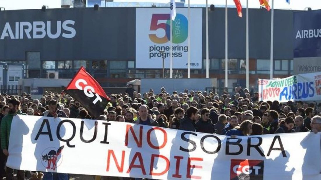 CGT rechaza el preacuerdo en AIRBUS y llama a la movilización por unas mejoras laborales reales y efectivas de sus plantillas.