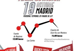 19 de octubre: Unión sindical contra la temporalidad en el empleo público