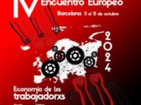 CGT organiza un nuevo encuentro europeo de economía de los trabajadores y las trabajadoras en Barcelona.