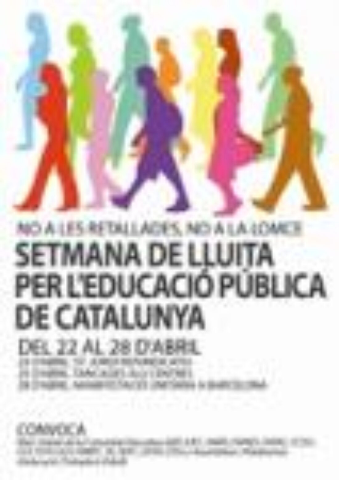 Semana de lucha por la Educación Pública de Catalunya del 22 al 28 de abril