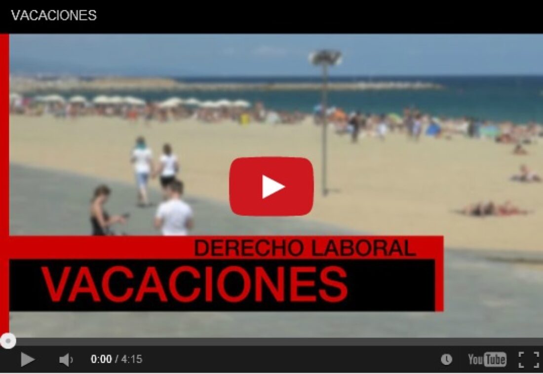 Vídeo: La regulación de las vacaciones laborales de las trabajadoras y trabajadores