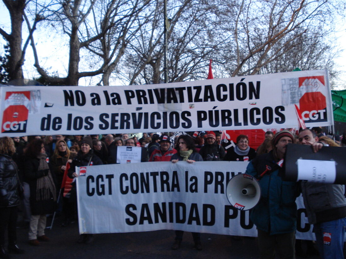 Madrid. Concentracion en defensa de los servicios públicos 22 de junio