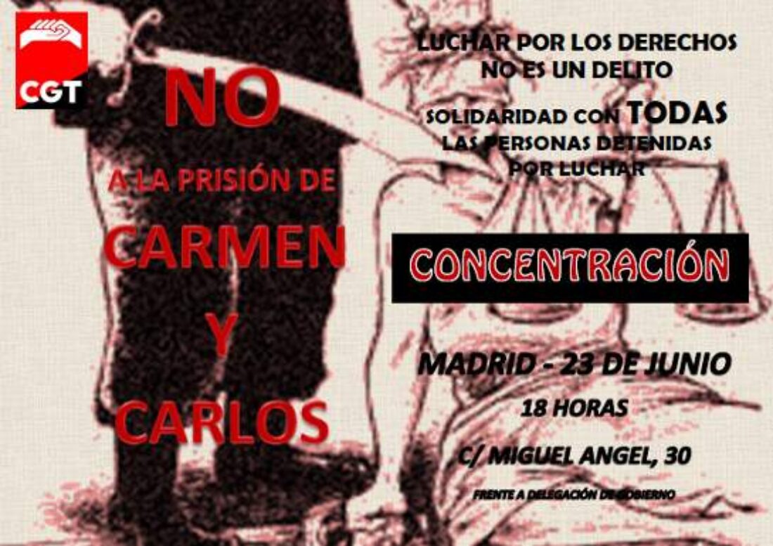 Concentración en apoyo de Carmen y Carlos