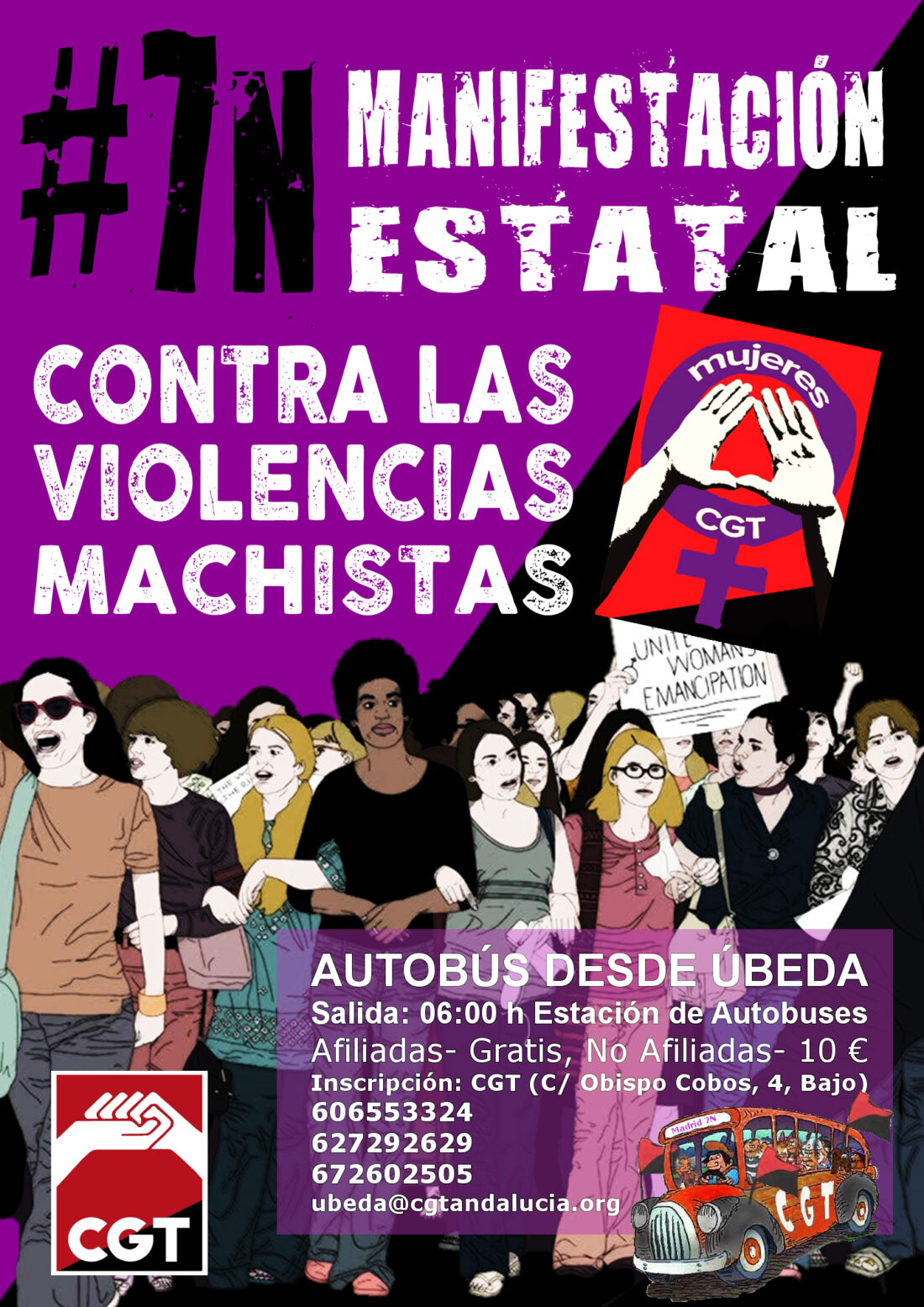 7-N: Manifestación estatal contra las violencias machistas. Convocatorias