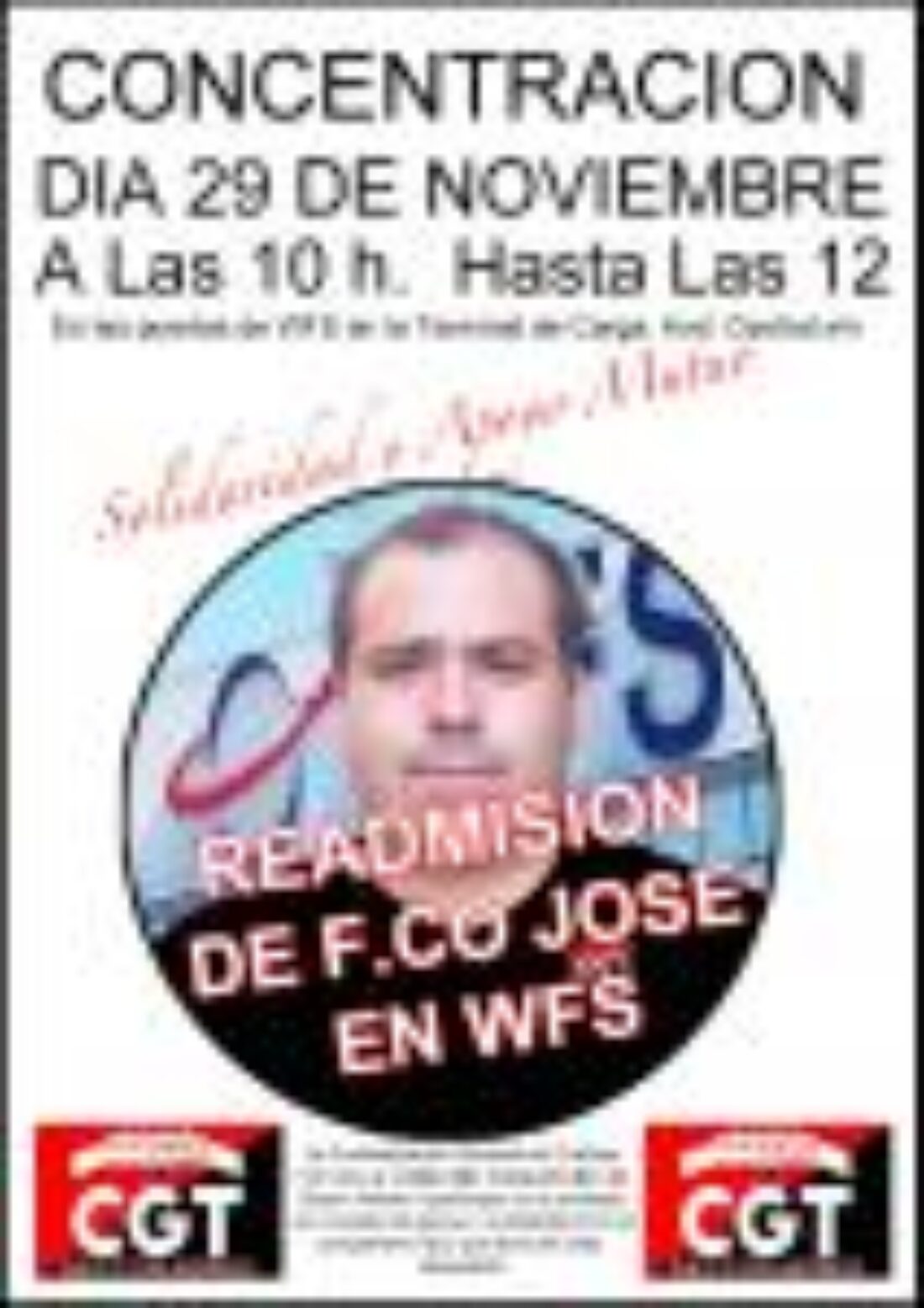 Concentraciones por la readmisión de los despedidos WFS-Madrid y contra los recortes