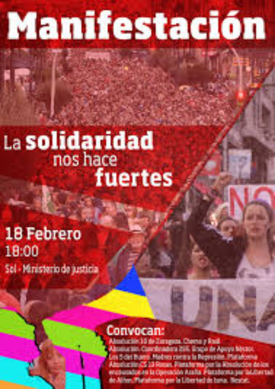 CGT participará en la manifestación del 18 de febrero contra la represión