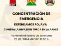 28D Concentración de urgencia: Paremos la guerra en el norte de Siria.