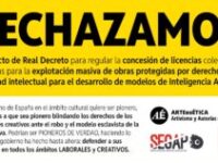 Arte es Ética, SEGAP y CGT rechazan el proyecto de Real Decreto LCA para Inteligencia Artificial