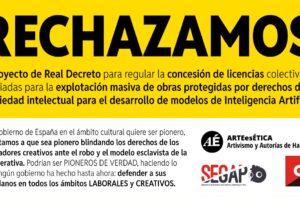 Arte es Ética, SEGAP y CGT rechazan el proyecto de Real Decreto LCA para Inteligencia Artificial