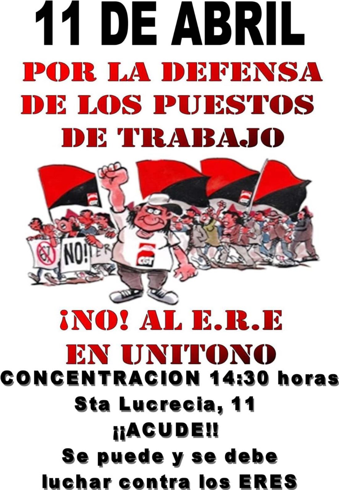 11 de abril: Concentraciones contra el ERE de Unítono