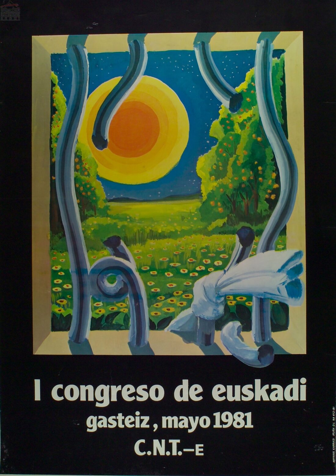 Cartel I Congreso Euskadi CNT (Gasteiz 1981)