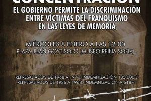 Concentración contra la discriminación a parte de las víctimas de la dictadura franquista en los actos de “España en Libertad»