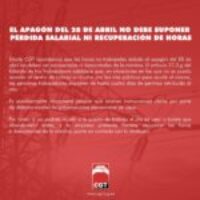 El apagón del 28 de abril no debe suponer pérdida salarial ni recuperación de horas