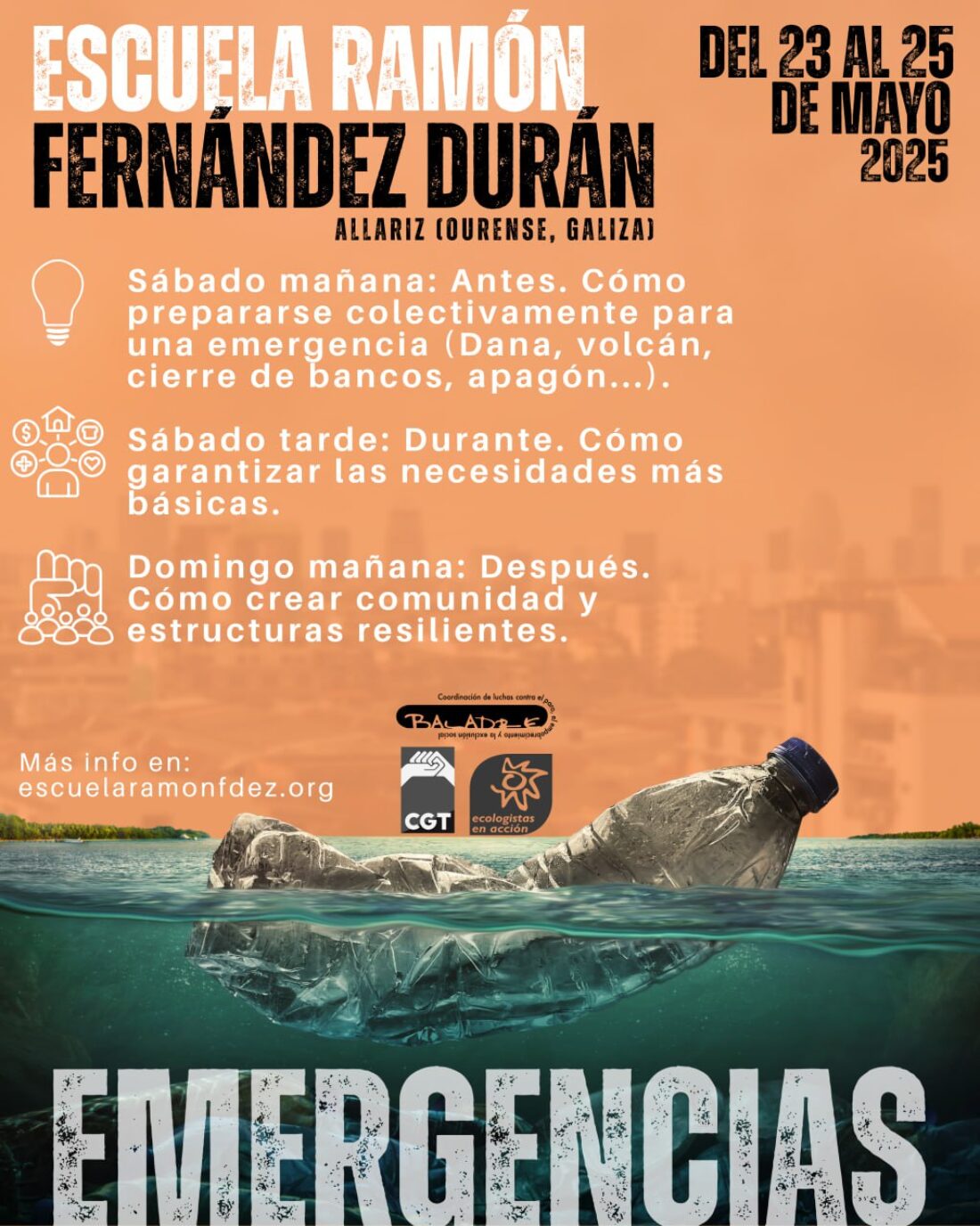 Nueva edición de la ‘Escuela Ramón Fernández Durán’, organizada por Ecologistas en Acción, Baladre y CGT.